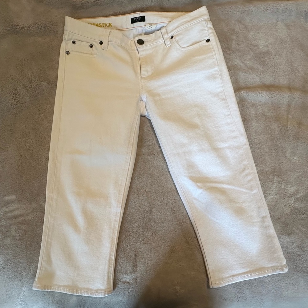 J. Crew Women's White Capri Jeans